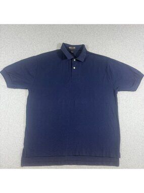 Jonathan Corey Men’s XL Navy Blue Polo Shirt 100% Combed Cotton Short Sleeve
